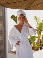 Waffle Robe White