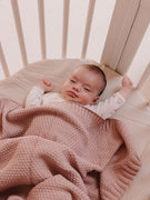 Gebreide Deken Oud Roze