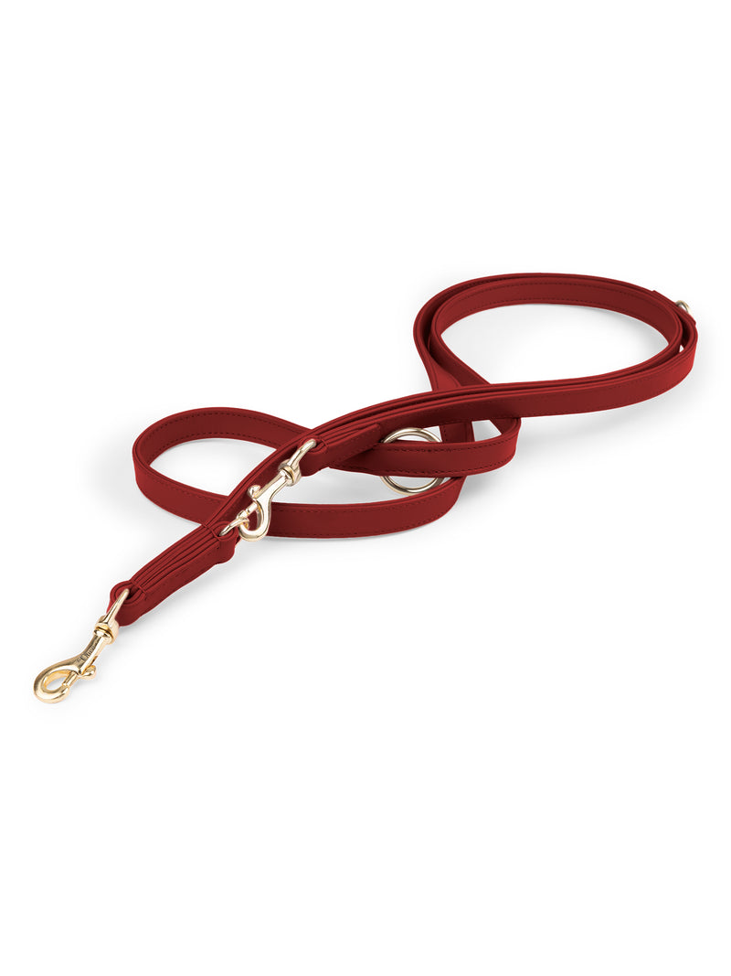 Hands-free Hundeleine Leder Rot
