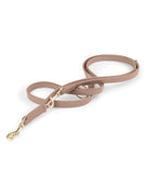 Laisse pour chien mains libres en cuir beige