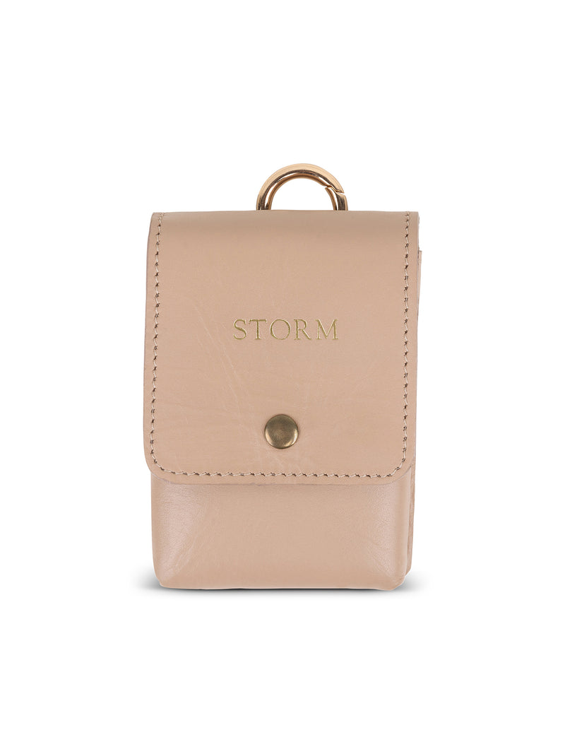 Hundekotbeutelhalter Leder Beige