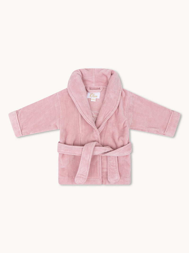 Albornoz de Algodón Rosa Empolvado Kids