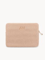 Teddy-Laptop-Tasche in Beige