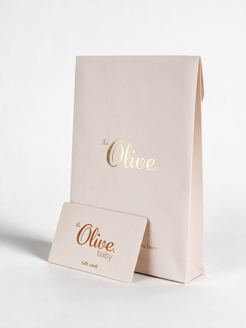 Le Olive Baby Gift Card in Gift Wrap