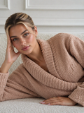 Peignoir Teddy Beige Long