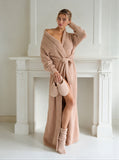 Peignoir Teddy Beige Long