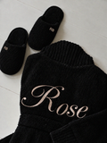 Peignoir Teddy Noir Long