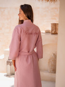 Waffle Badjas Powder Pink
