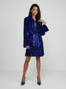 Kimono Pailletten Kobaltblau