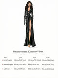 Kimono Samt Schwarz