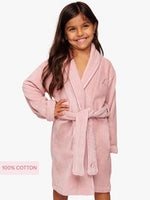 Peignoir Coton Rose Poudré Enfant