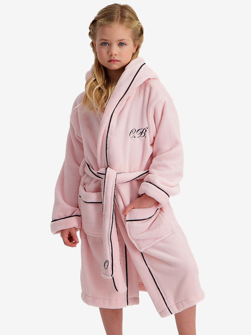 Kinder-Kapuzenbademantel Pink