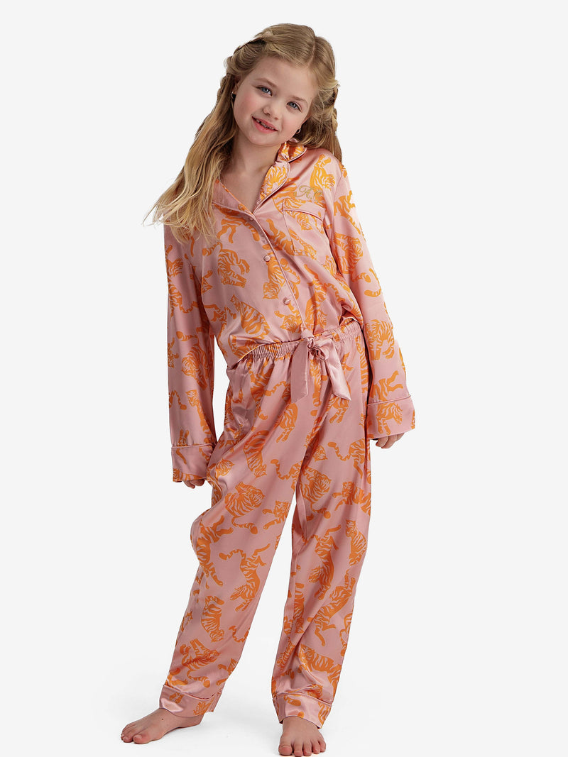 Pyjama Deluxe Wild Pink Lang Kinder