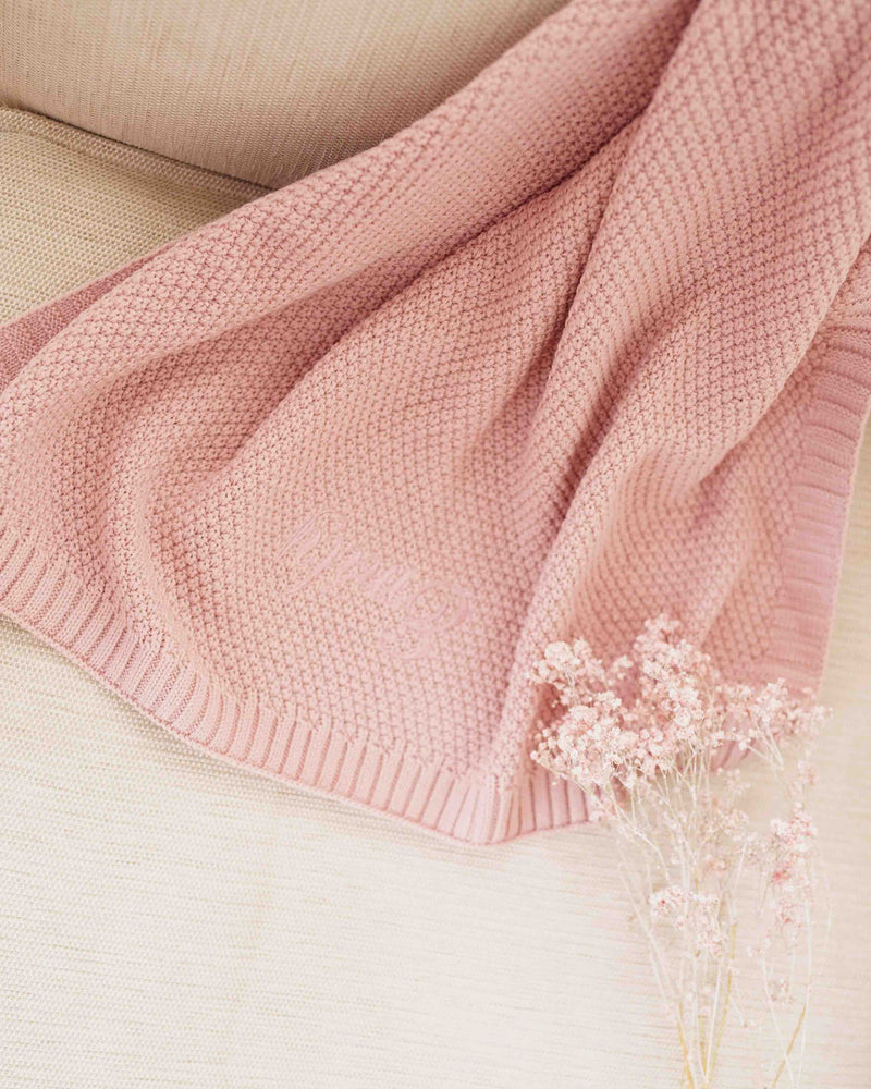 Gebreide Deken Light Pink