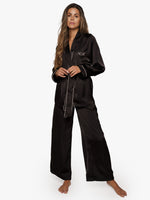 Pyjama Suit Satin Black