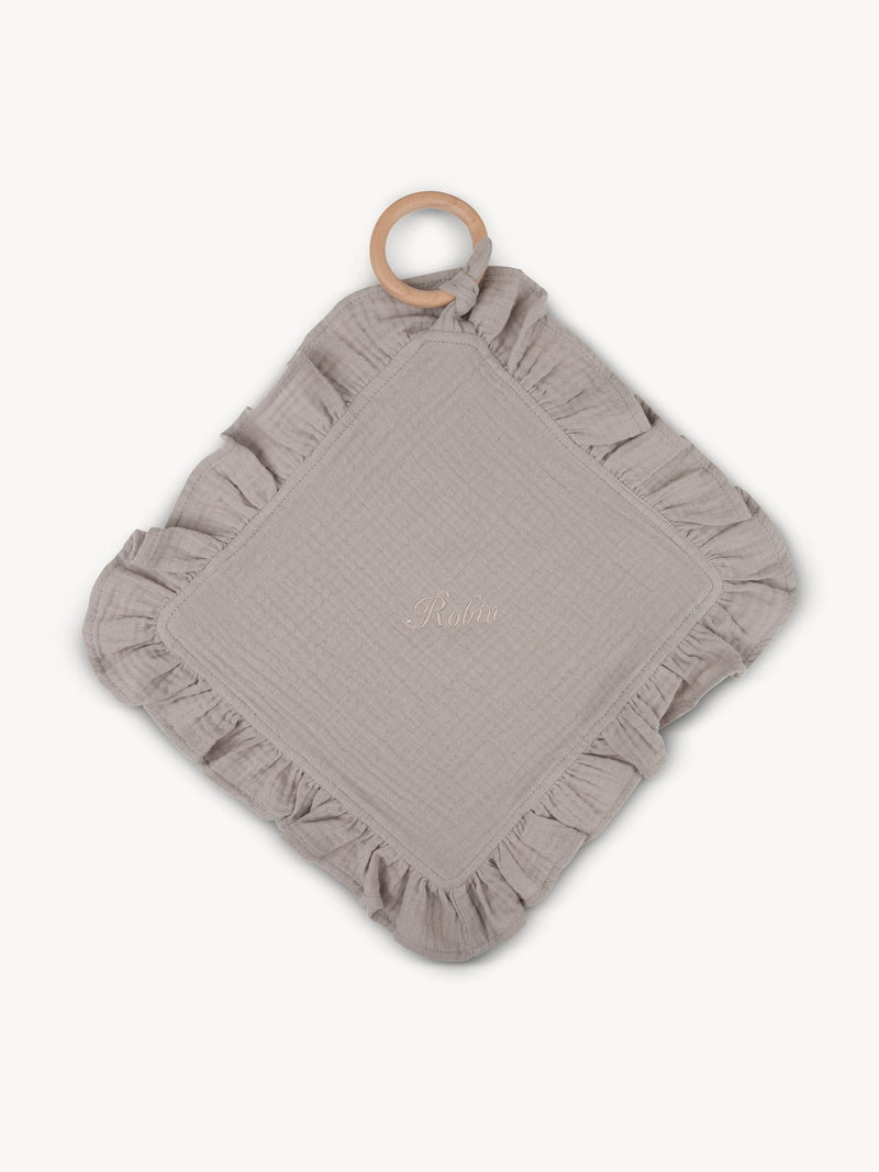 Hydrophilic Ruffle Pacifier Cloth Grey