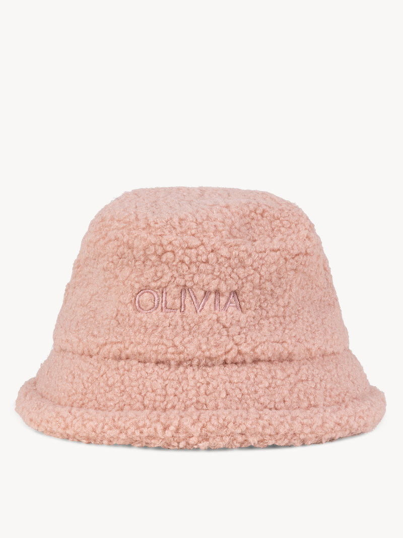 Gorro Pesquero Peluche Infantil Rosa Palo