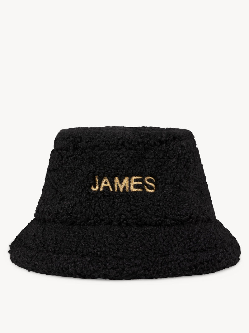 Chapeau Seau Teddy Noir Enfants