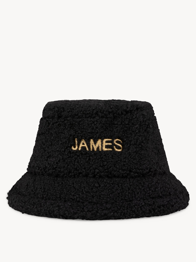 Chapeau Seau Teddy Noir Enfants