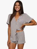 Pyjama Modal Grey White Piping