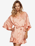 Ruffle Kimono Peach