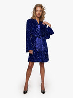 Kimono à Paillettes Bleu Cobalt